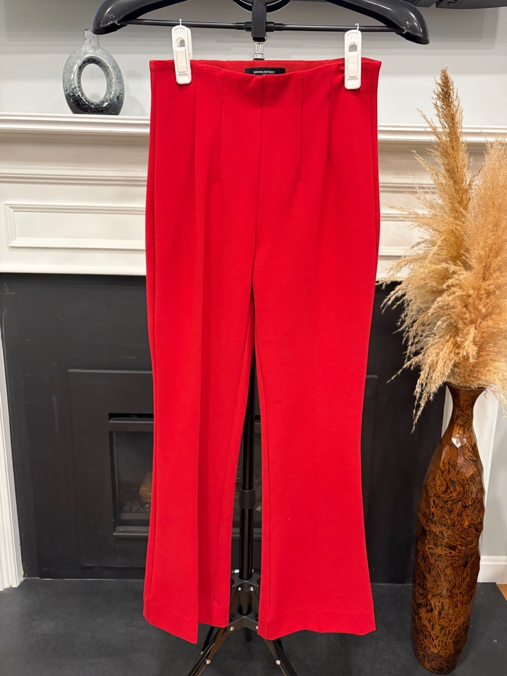 Banana Republic Red Boot-Cut Dress Pants